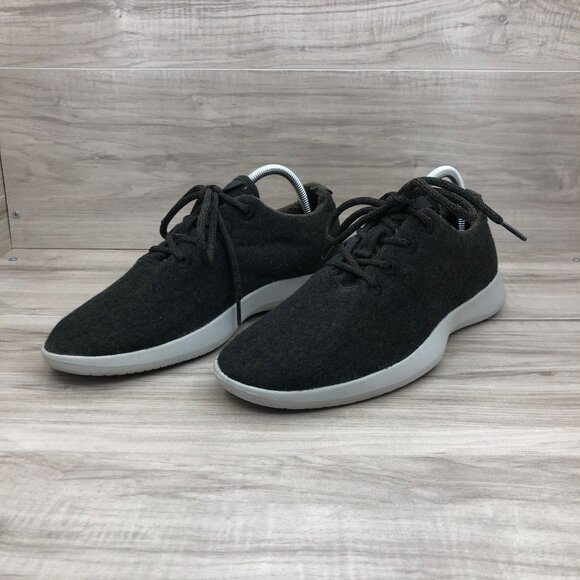Allbirds Sneakers Mens 9 Black Merino Wool Runners Lace Up Shoes main image 8